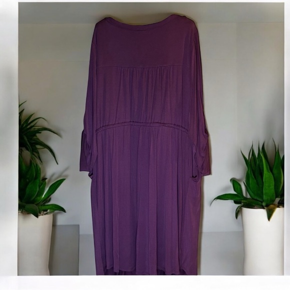 Torrid Mini Studio Challis Zip-Front Shirt Dress Potent Purple Plus Size 3 - Picture 5 of 12